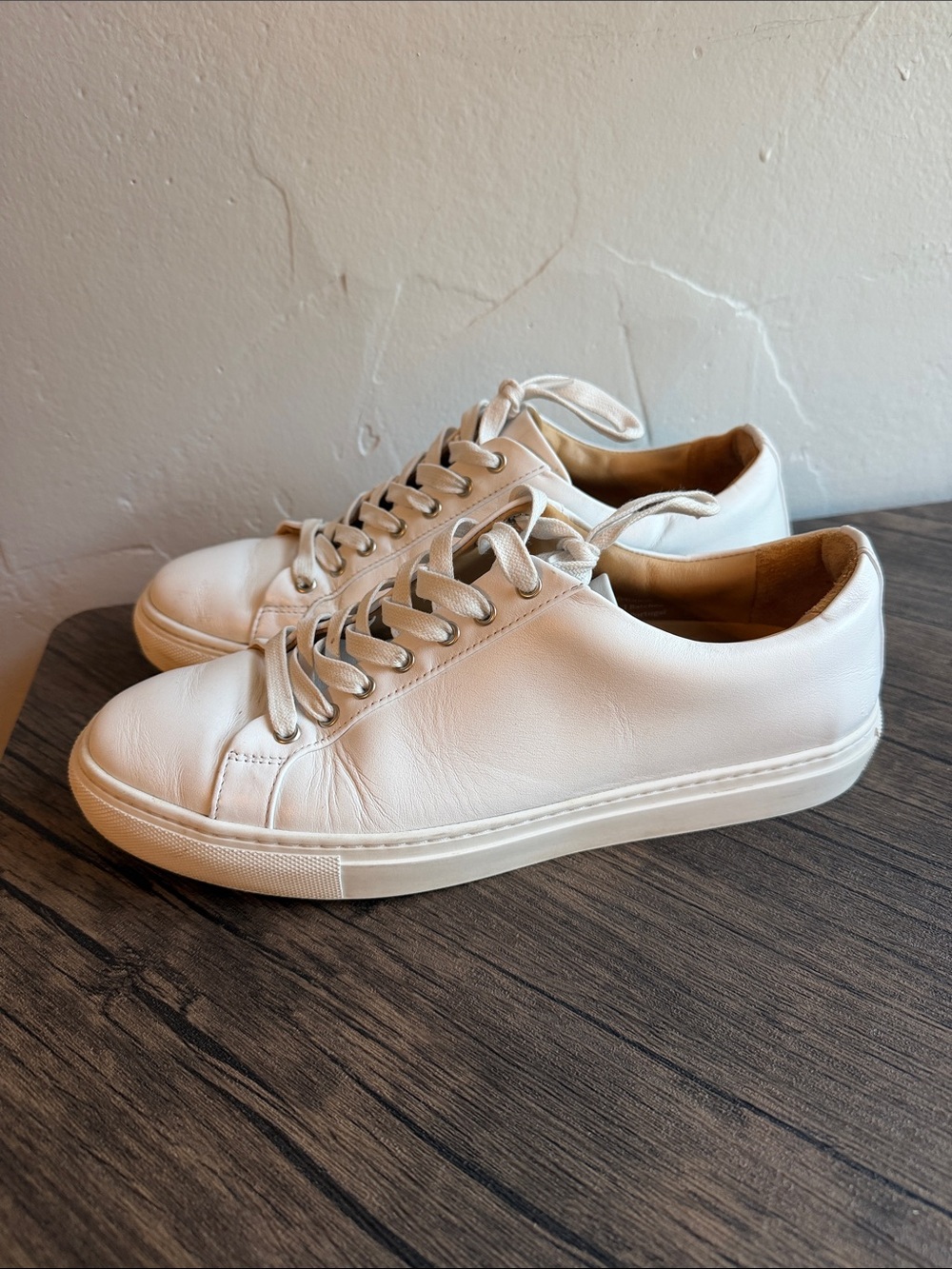 Thursday Boot Company White Leather Low-Top Sneakers
